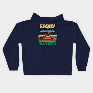 Easily distracted by cars Kids Hoodie